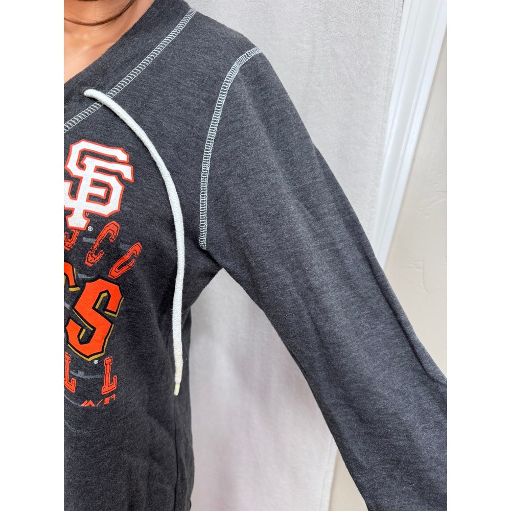 EUC San Fransisco Giants Baseball sports sweatshirt Gray orange Size‎ M - Picture 3 of 7